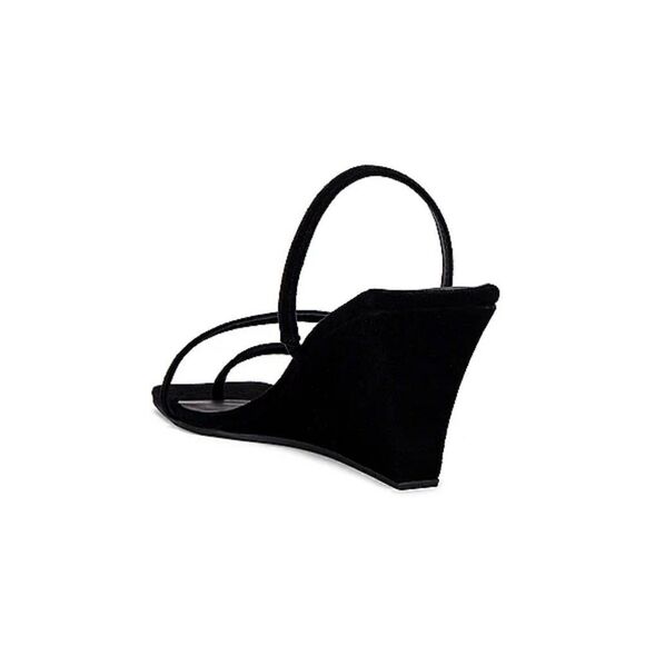 St Agni Spiral Wedge sandals shoes black suede platforms Revolve Sz 9 - Picture 4 of 16